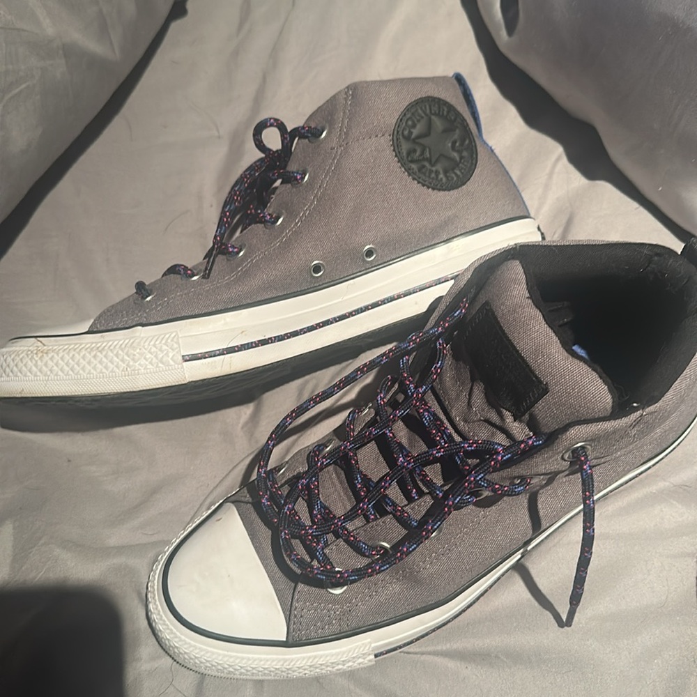 ⭐️SALE⭐️ Converse Chuck Taylor All Star Syde Street Mid Gray Size M8/W10 EUC - Picture 12 of 12